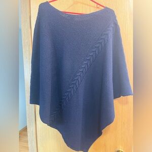 Garnet Hill Navy Blue Women's Poncho
